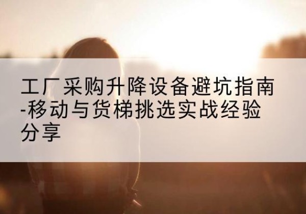 颍上移动式升降机怎么选-工厂采购升降设备避坑指南-移动与货梯挑选实战经验分享