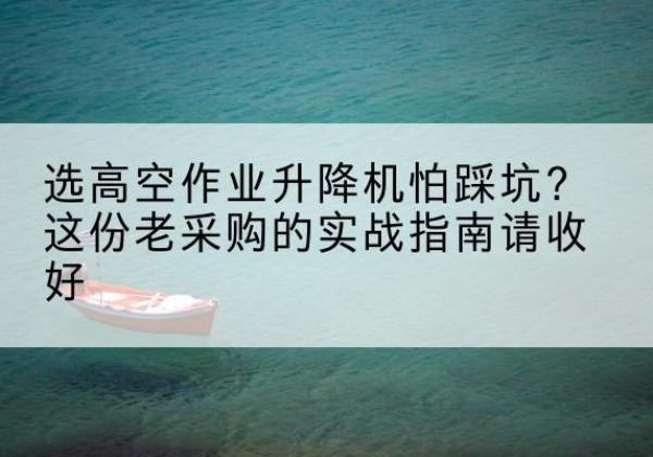 颍上高空作业升降机厂家推荐-选高空作业升降机怕踩坑？这份老采购的实战指南请收好